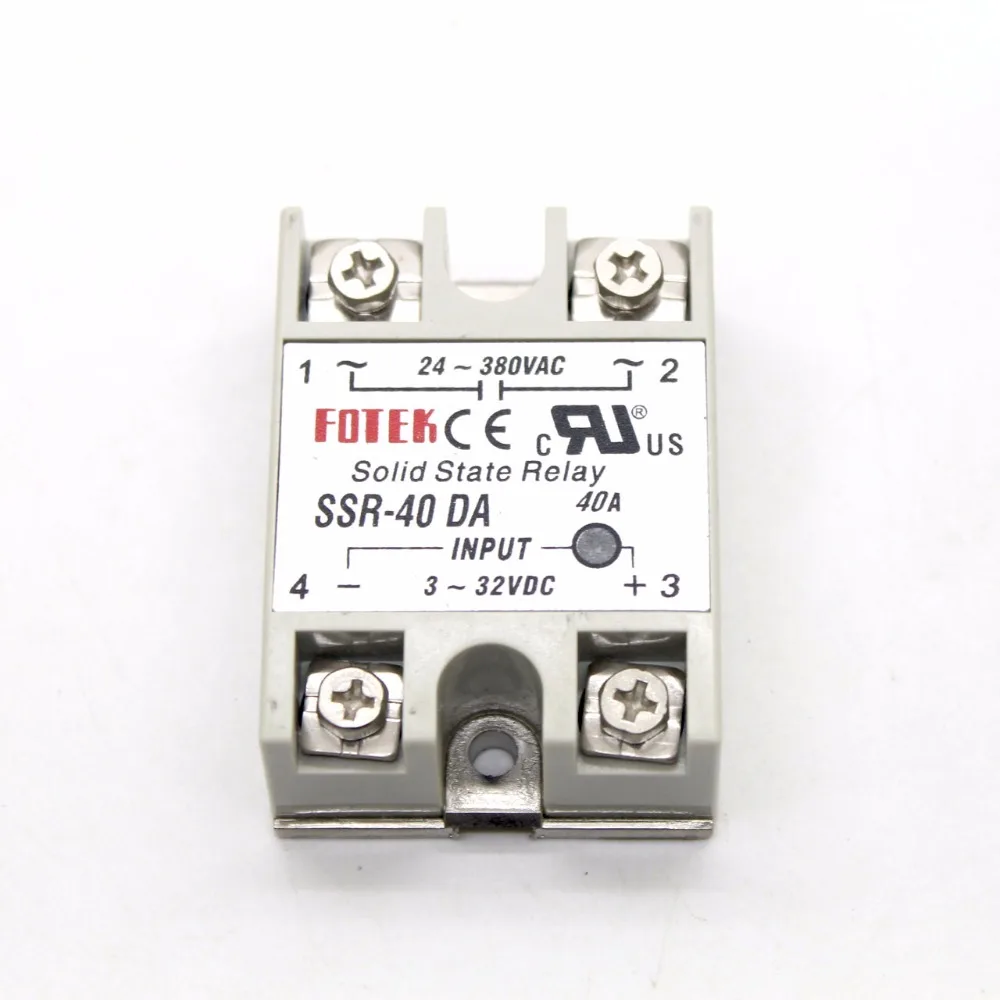 Relais Solid State Relay SSR 40A mit Protective Flag SSR-40DA 40A DC Control AC 