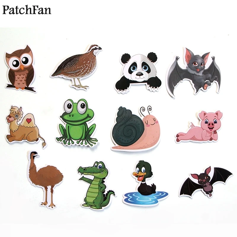 12 компл./лот Patchfan 48 шт./компл. животных зоо мир дети игрушка Стикеры для &quotсделай