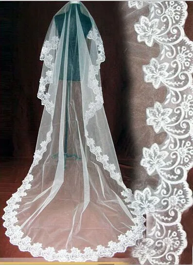 veu-de-noiva-longo-2017-White-Ivory-Cheap-Cathedral-Wedding-Veil-Wedding-Accessories-Lace-Bridal-Veil