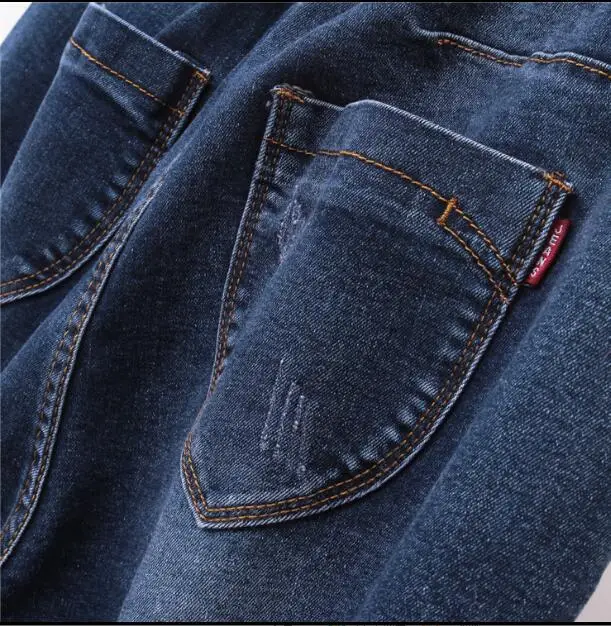 2018 women's harem pants summer new loose large size jeans women was thin 100 kg nine pants tide XL-5XL female Elastic waist