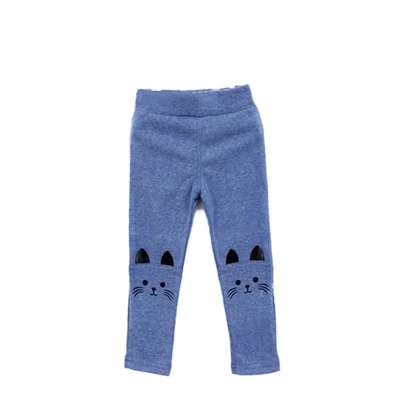 1 предмет, милые детские штаны с принтом кролика для девочек, Осенние штаны, детские леггинсы для малышей, штаны