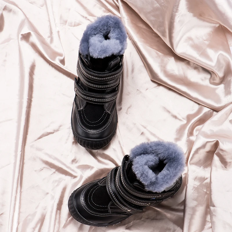 Botas de Inverno Sapatos de Correção Princepard Inverno Crianças Sapatos Ortopédicos Meninas Meninos 100% Pele Preto Couro Genuíno 22-36 8 High Quality Mamãe e Bebê