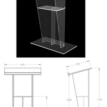 Органическое стекло этап динамик Подиум кристалл акриловые lectern приём церкви платформа офисная стойка регистрации