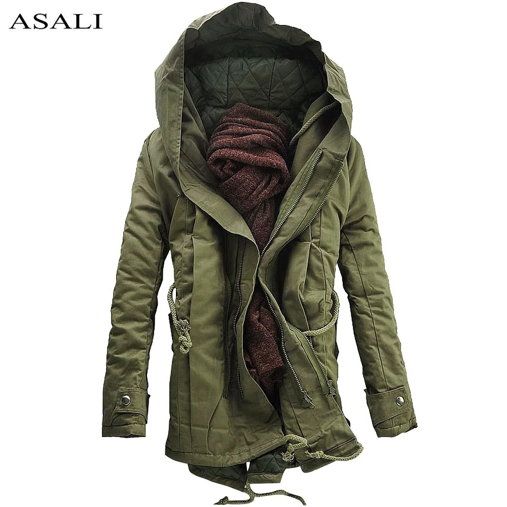 

Military Men Winter Parkas Warm Thicken Coats & Jackets Fashion Thick Men's Winter Jacket Cotton Padded Outerwear Fit Male Coat