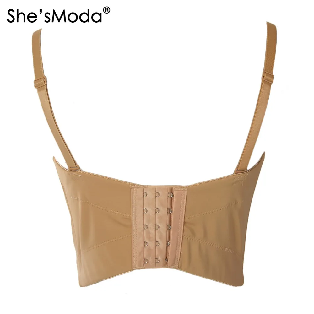 She'sModa/женский бюстгальтер бюстье цвета хаки со стразами и жемчугом ручной