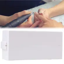 Отвертка 30 отверстий маникюрные сверла держатель Контейнер Дисплей Чехол для ногтей Шлифовальная головка коробка для хранения маникюра