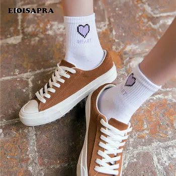 

[EIOISAPRA]Cute Heart/Love 5 Color College Style Japan Socks Women Creative Sock Kawaii Socks Harajuku Korean Calcetines Mujer