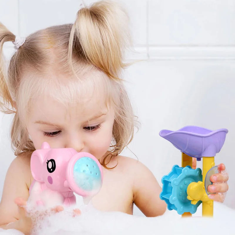 1 Set Bath Toy Shower Spray Water Waterwheel Bathtub Accessories for