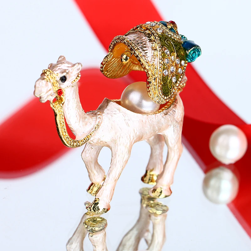 H& D Bejeweled Camel безделушка коробка ручная роспись Коллекционные фигурки подарки Декор коробка для хранения ювелирных изделий с кристаллами украшения