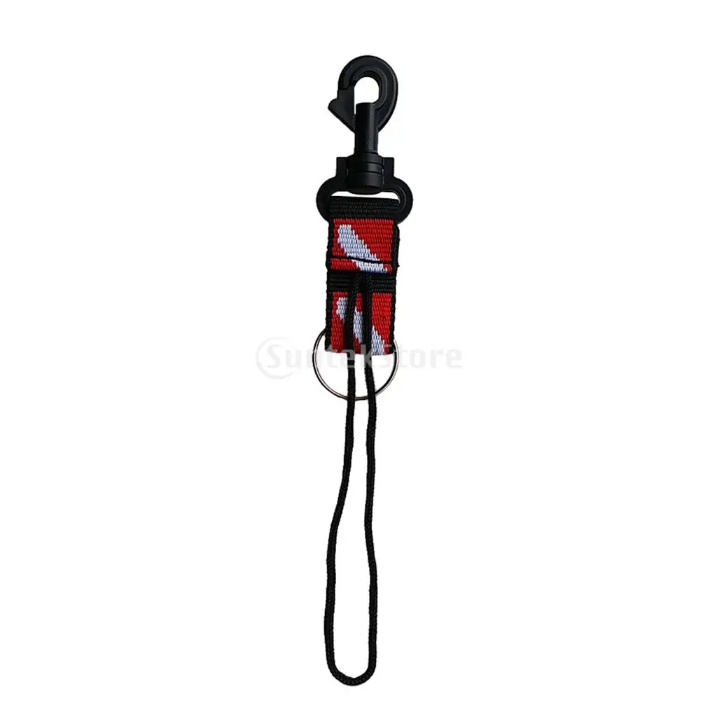 Dive Holder Lanyard Webbing Strap Clip for Scuba Diving Snorkeling BCD Camera, Light, Mouthpiece, Fin, Mask Gear Accessories