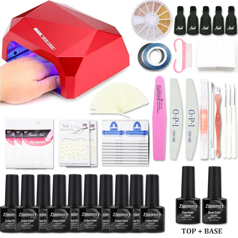 

Nail Set Nail Gel Polish With 36W UV LED Lamp Dryer Soak Off Lasting Gel Nail Polish Kit Manicure Set For Nail Art Tools