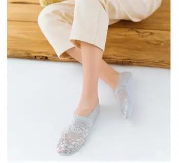 

100pairs/lot fedex fast korean style woman casual fashion lace short socks female sweet lace solid socks 5colors