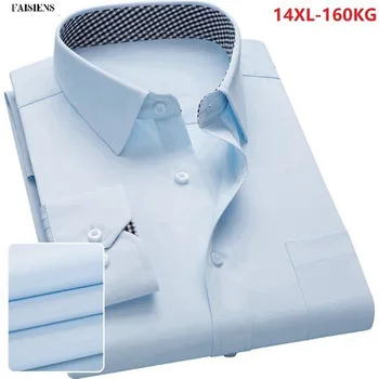 

Large Size Men Shirt Long Sleeve Big 6XL 7XL 8XL Classic Formal Spring Plaid Office Work Business 9XL 10XL 12XL 14XL Dress Shirt