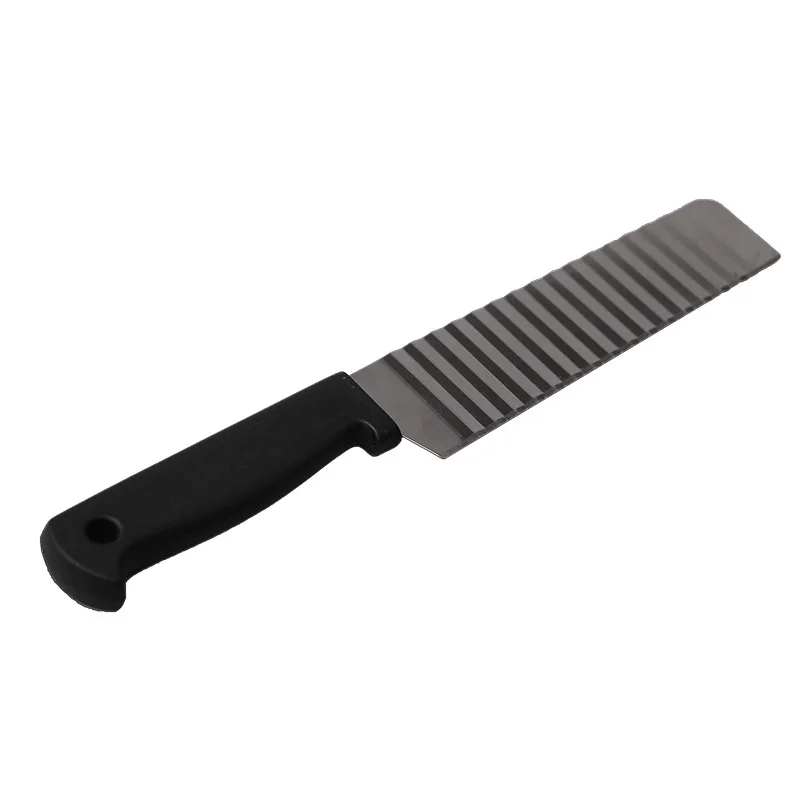 

Potato French Fry Cutter Stainless Steel Kitchen Accessories Serrated Blade Easy Slicing Banana Fruits Potato Wave Knife Chopper
