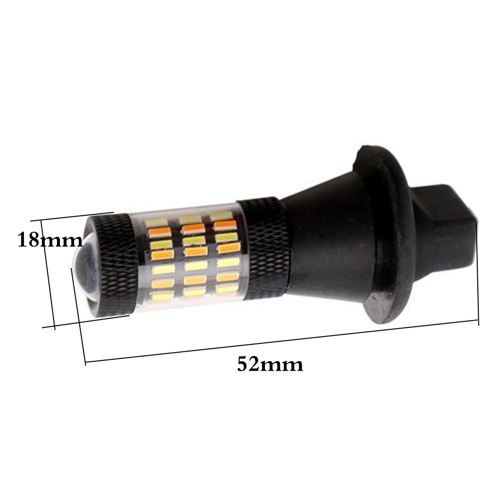 YSY 2 шт. белый + янтарный T20 7440 W21W 4014 60 SMD светодиодный неполярный без ошибок Canbus