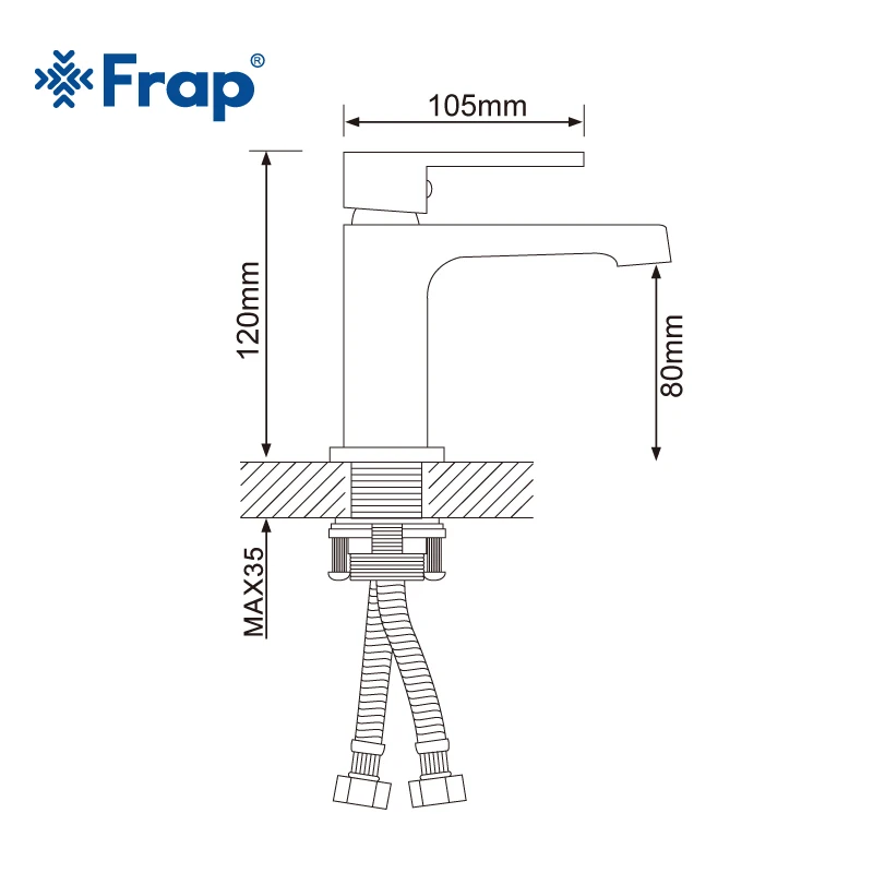 Смеситель для ванной FRAP F1042 инновационный модный стильный кран холодной и