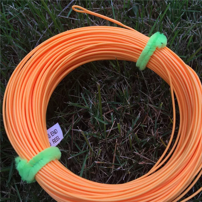 Fishing Floating Line Fly Line WF 4F WF 5F WF 6F WF 7F 100FT/PCS Orange Colorin Fishing Lines