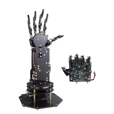

6DOF Bionic robot hand/with Rotating chassis/ manipulator /5 fingers independent movement/DIY Somatosensory control