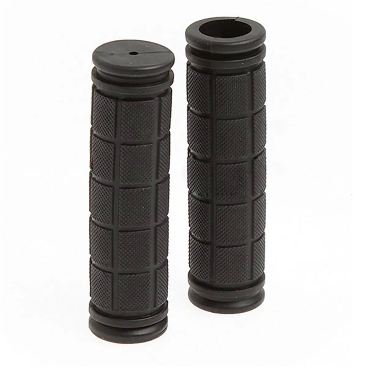 OUTERDO 1 Pair Soft Rubber Double Lock Cycling Handlebar Grips Non slip