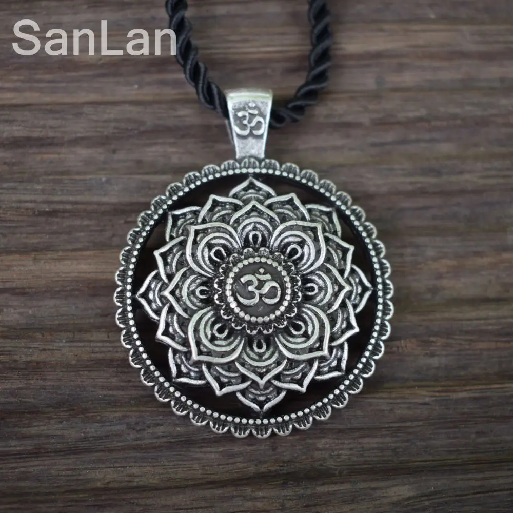 Индийский кулон мандалы SanLan ожерелье в виде цветка 12cps дзен йога|mandala pendant|flower