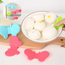 1 шт. силиконовая Тепловая испытательная пластина коврик с бабочкой изоляционная тарелка микроволновой печи Скоба-подставка держатель для кухонного теплозажима Декор холодильника