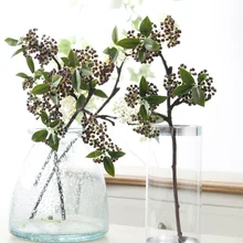 Искусственные ягоды ветки маленькие bacca фрукты ягоды пластиковые искусственные цветы для украшения стола дома Скрапбукинг венок Флорес