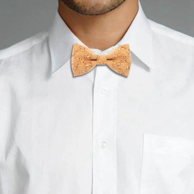 Новинка Corkwood галстуки-бабочки для мужчин Свадебный брак ручной работы пробковая деревянная бабочка острый угол взрослые шеи галстуки