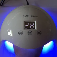 Sun5 мини 24 Вт/30 Вт Сушилка для ногтей УФ-светодиодный светильник НОГТЯ леча Лаки для ногтей гель Сушилка для ногтей с нижней 30/60/90 s таймер Невидимый Дисплей