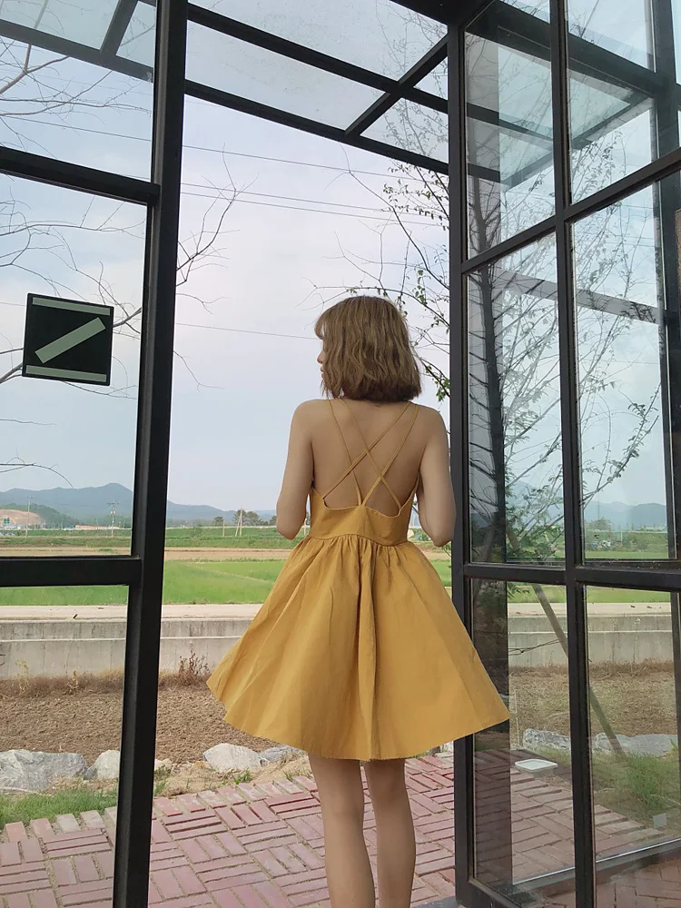 2018 женские платья для женщин Японии Kawaii Ulzzang Лето Назад слитный купальник платье