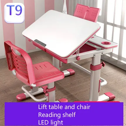 Muebles De Madera детская регулируемая Таблица исследований и стулья комбинированный набор детский стол и стулья Детская мебель Mesa Infantil - Цвет: C2