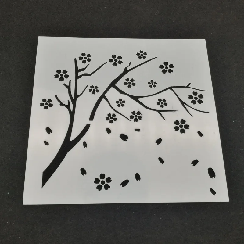 

Sakura tree Layering Stencils Drawing Color Spray stencil DIY Scrapbook photo album Decorative Embossing DIY Paper Card Crafts