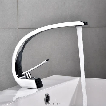 

New Bath Basin Faucet Brass Chrome Faucet Brush Nickel Sink Mixer Tap Vanity Hot Cold Water Bathroom Faucets