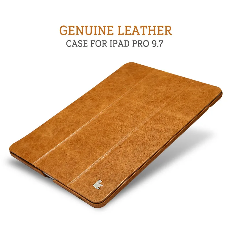 Jisoncase Smart Case for iPad Pro 9.7 Case Cover Genuine Leather Luxury Magnetic Tablet Smart Cover for Apple iPad Pro 9.7 inch
