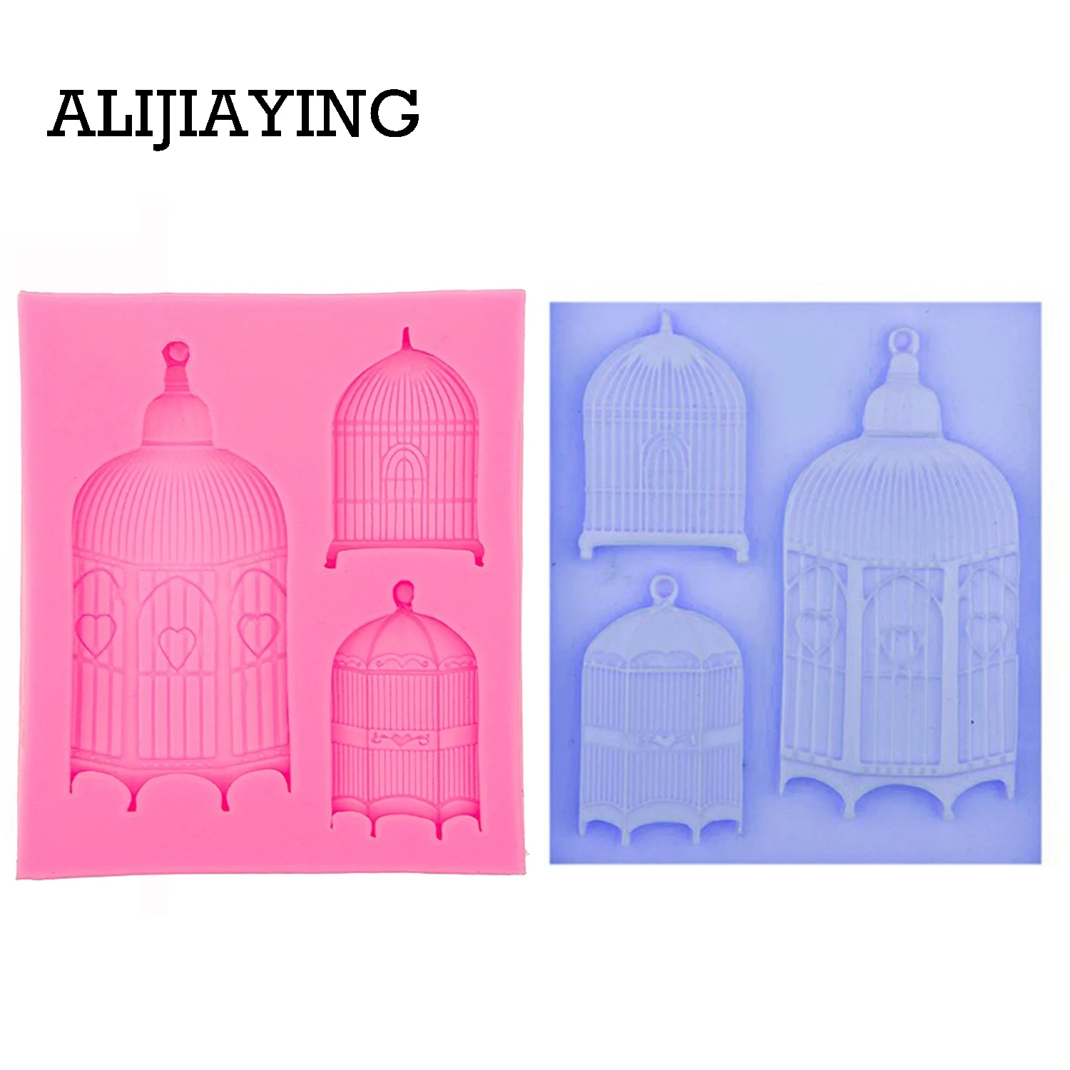 

M0584 1Pcs Birdcage Silicone Fondant Mold Cake Decorating Tools DIY Sugarcraft Gumpaste Chocolate Candy Fimo Clay Moulds