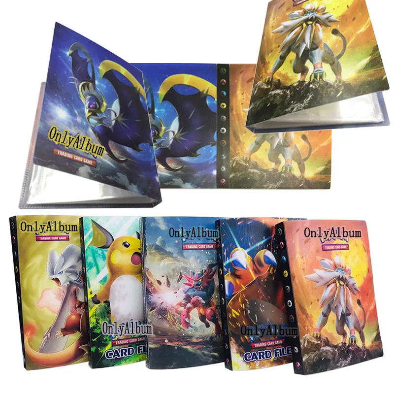 

Pocket Monster Cards 240pcs Holder Album Trading Card Game Collection Pocket Card File Album Book Cartoon Japan Anime Kids Gifts