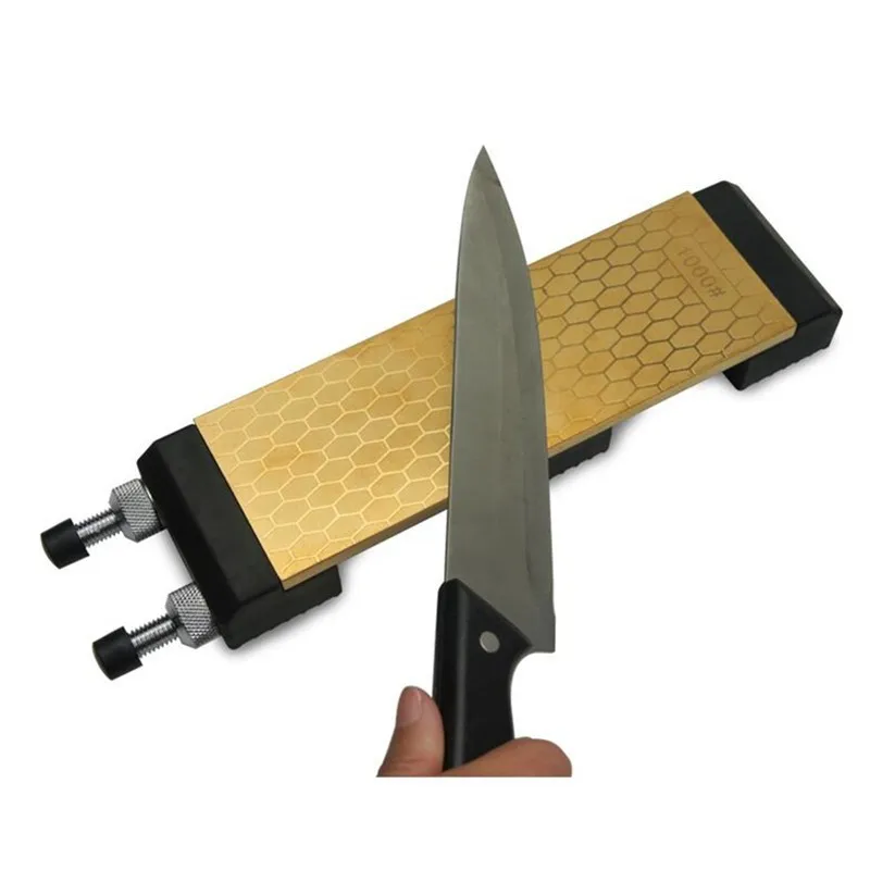 DMD Titanium Diamond whetstone Double Sided 400 and 1000 grits With Size 200*70*8mm Knife Sharpening Stone with Holder h4