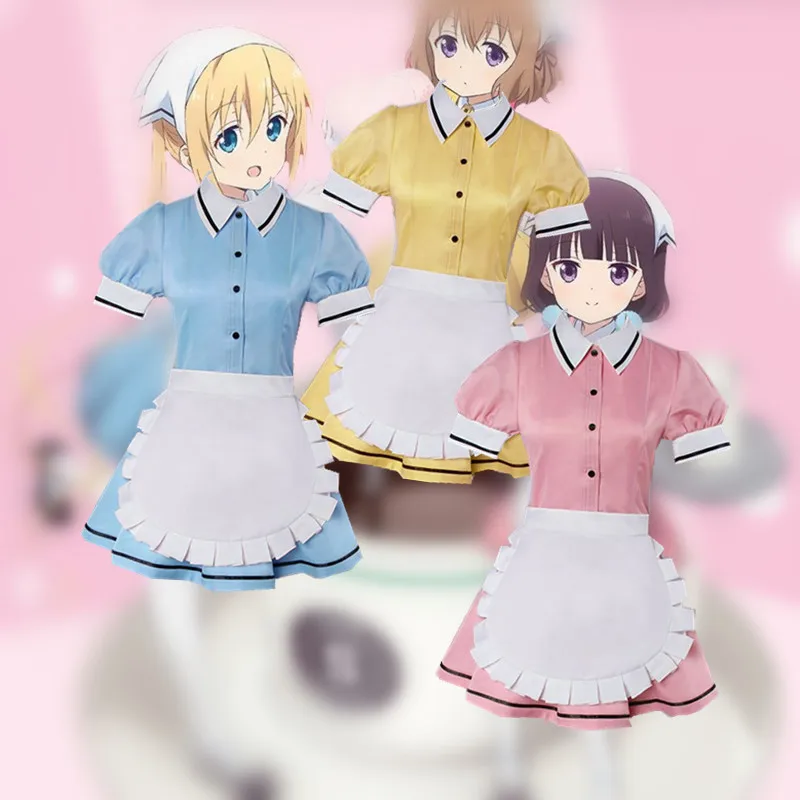 Платье горничной из смешанного аниме Maika Sakuranomiya Kaho Hinata костюм для