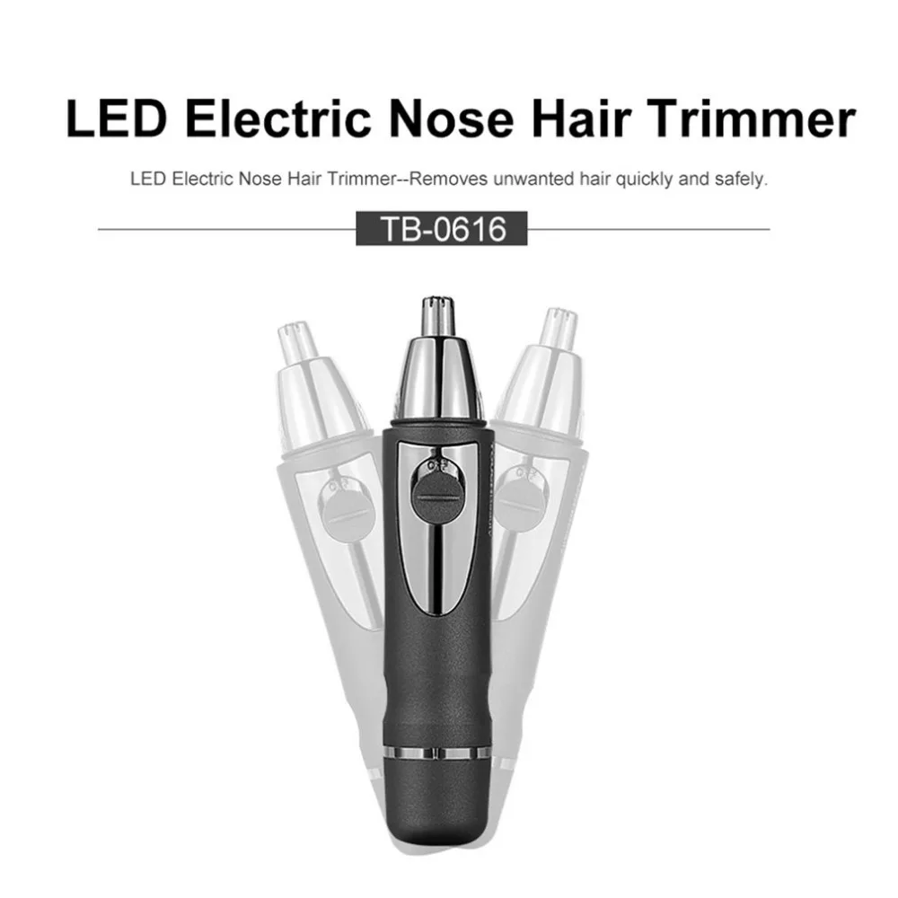

LED Elecrtric Nose Hair Trimmer 360 Degree Rotation Clean Waterproof Stainless Steel Blade Nose Ear Hair Clipper For Men