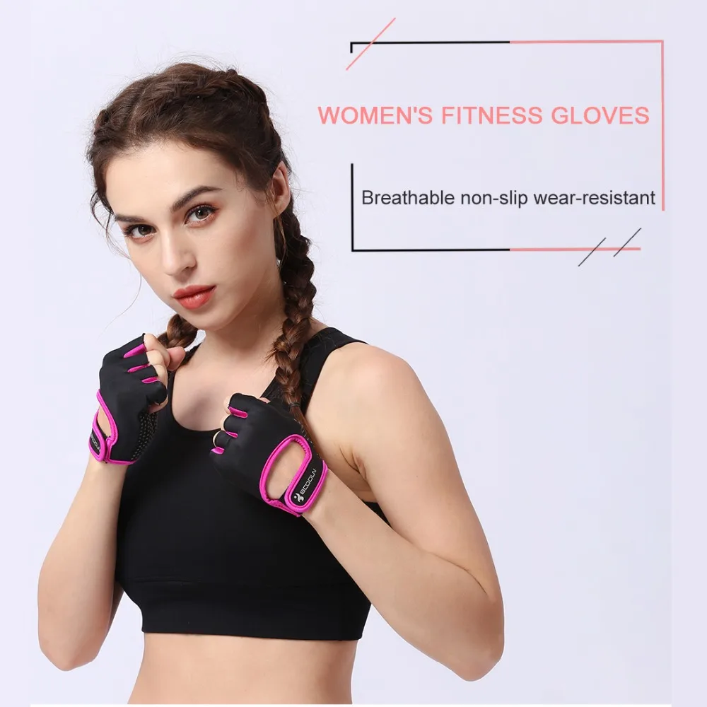Женские перчатки для занятий йогой, фитнесом, бодибилдинг, тренировка, дышащие, Нескользящие, перчатки для занятий фитнесом
