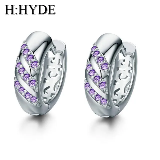 Модные Классические круглые серьги H:HYDE для женщин кольца с цирконом золотого