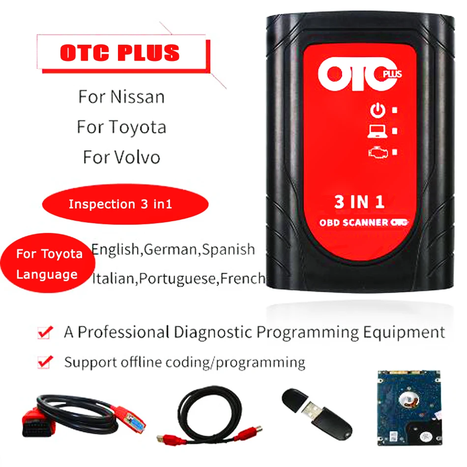 Лучший OTC Plus 3 в 1 GTS TIS3 IT3 V14.30.023 Global Techstream OTC Plus сканер инструмент