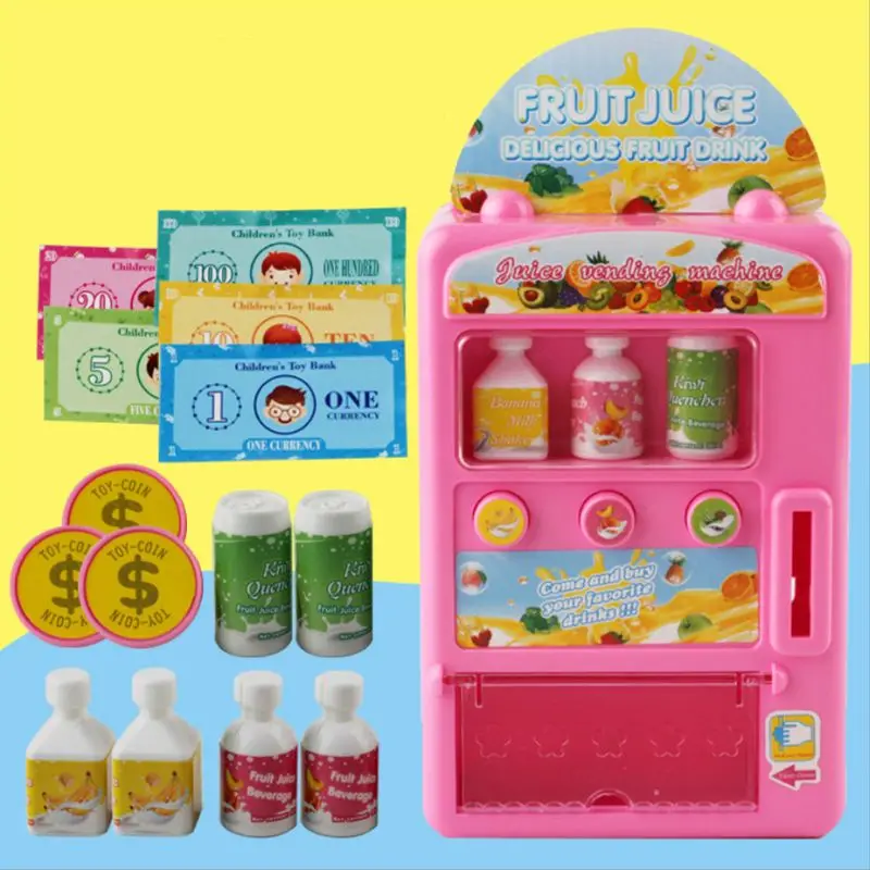 

Simulation Automatic Juice Beverage Vending Machine Pretend Role Play Game Set For Kids Early Learning Toy