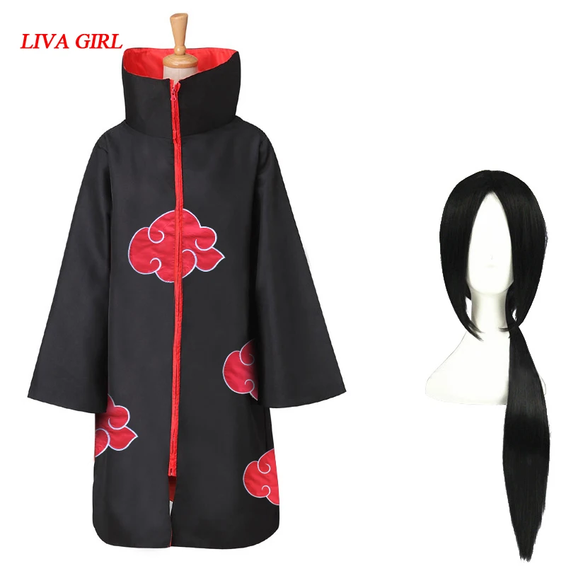 

Japan Anime Naruto Akatsuki cosplay Costume Akatsuki Cloak Naruto Uchiha Itachi cosplay Costume