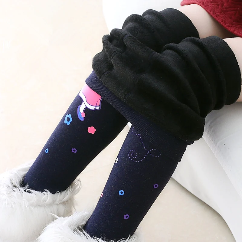 

1Pcs New Sweet Style Girls Warm Winter Leggings Thicken Elasticity Baby Girl Leggings Pants Trousers Toddler Children Legging
