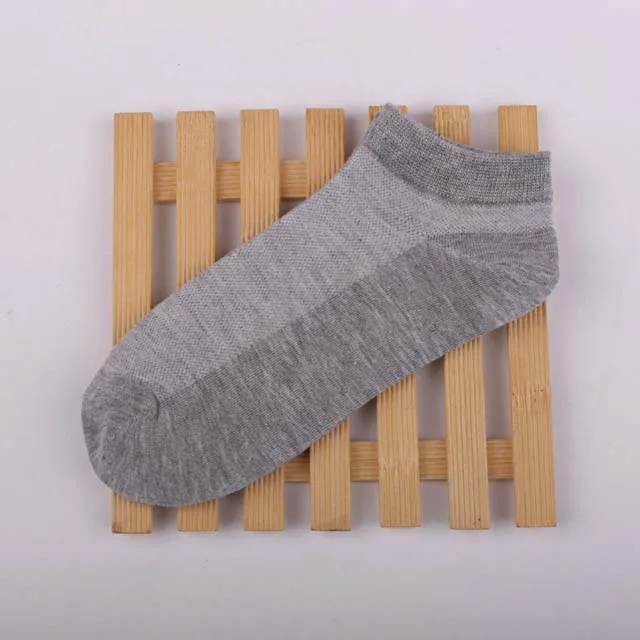 LIGHT GREY Стиль, сетчатые хлопковые носки-подследники, повседневные спортивные носки, баскетбольные носки, уличные носки-тапочки, 5 пар/лот, size39-43, дешево - Цвет: LIGHT GREY