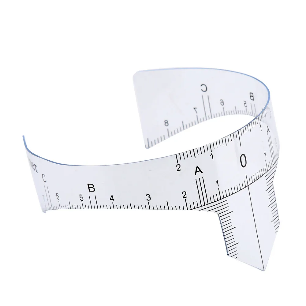 

Microblading Reusable Makeup Brow Measure Eyebrow Guide Ruler Permanent Tools F824