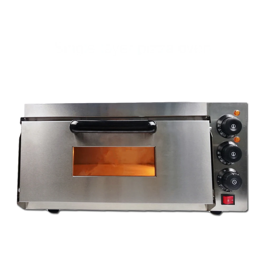 2.2KW электрическая печь для пиццы Однослойная Коммерческая печь для выпечки 1" огненный камень