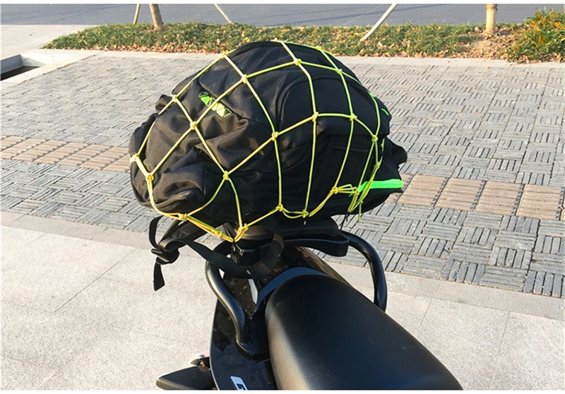 Мотоциклетный шлем сетка 40*40 см 200 г багажная сетка универсальная для хранения и переноски сумки банджи Sundries топливный бак Сетчатая Сумка