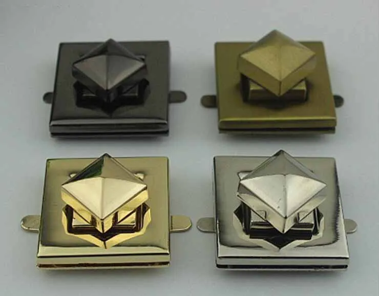

10pcs/lot 4 color DIY the square lock twist lock luggage hardware accessories