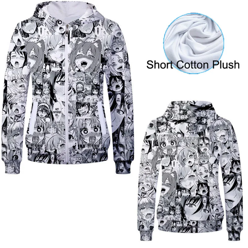 

2019 Unisex Cotton Hooded Sweatshirt Anime Aheigao Uniform 3D Hoodies Cute Cartoon Cosplay Costume Hoodies